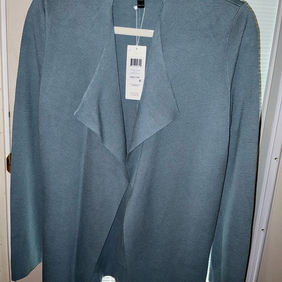 Eileen Fisher Silk/Organic Cotton Open Front Jacket Size XXS - Picture 7 of 16